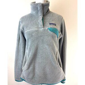 Patagonia Synchilla Fleece Pullover Gray Quarter Snap Sweatshirt Jacket Small